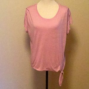 Champion pink striped activewear top